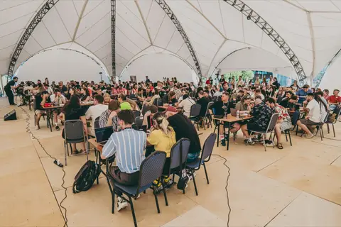 Команда на тимбилдинге Progon Tech